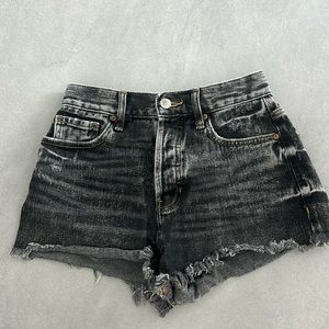 Black Jean Shorts